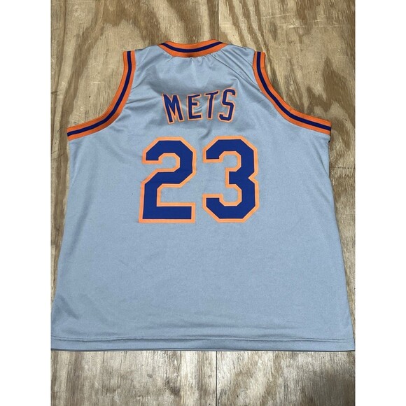 New York Mets Basketball Jersey Mens Large Gray Pullover @M2 - Picture 2 of 7
